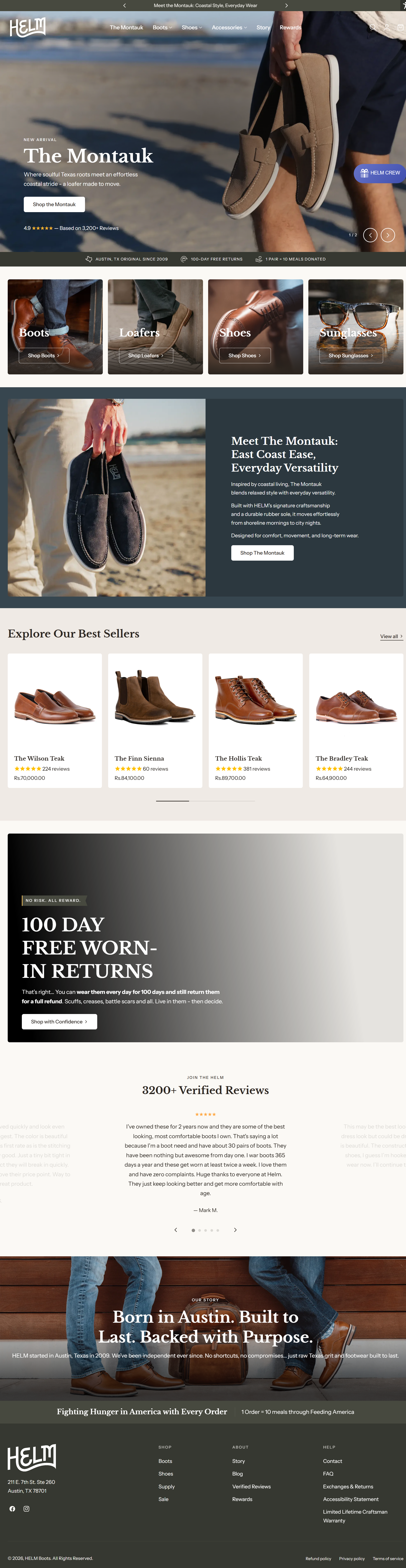 Helm Boots footwear brand project