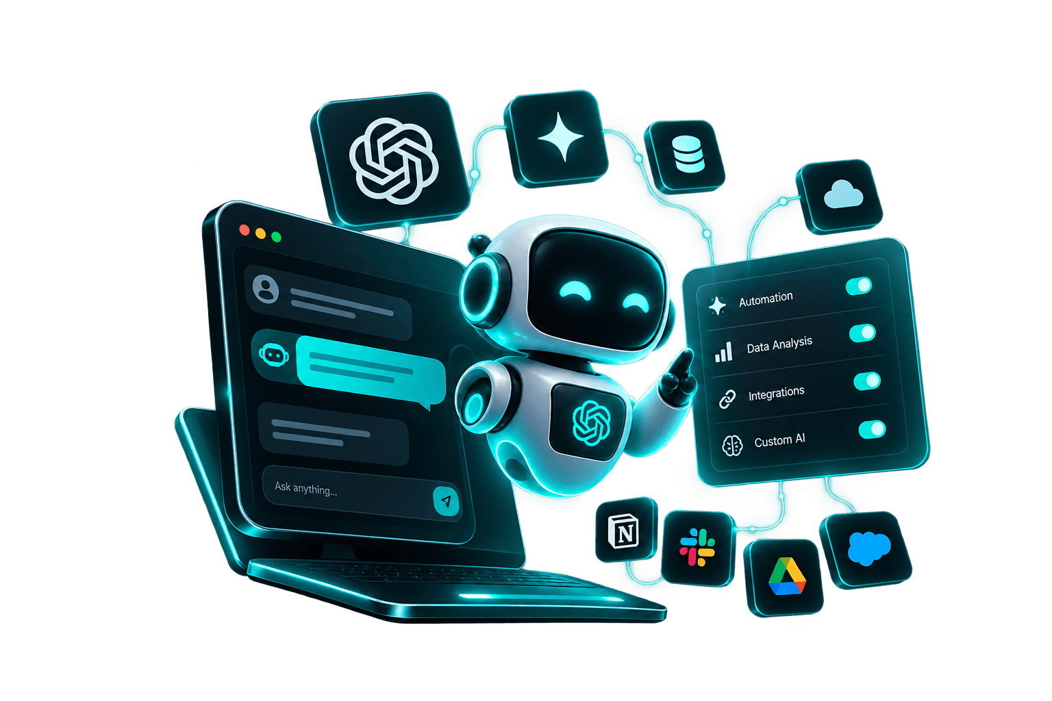 AI Development & Integration illustration